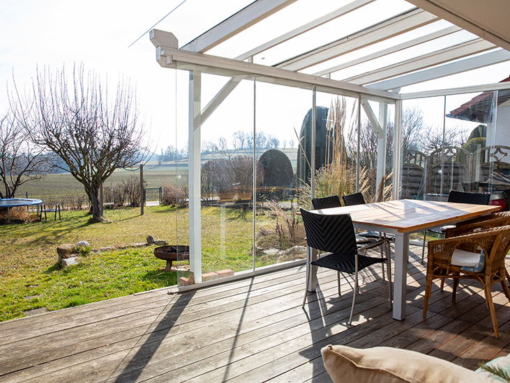 Terrasse Doppelhaush�lfte T�rkenfeld