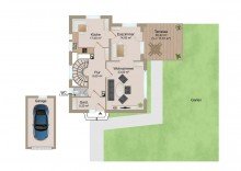 Grundriss Erdgeschoss  Familienidyll mit sonnigem Garten - bald mit U-Bahn-Anbindung in Reichweite