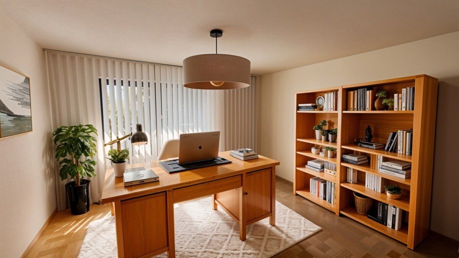 Arbeitszimmer KI generieret Einfamilienhaus Planegg / Martinsried
