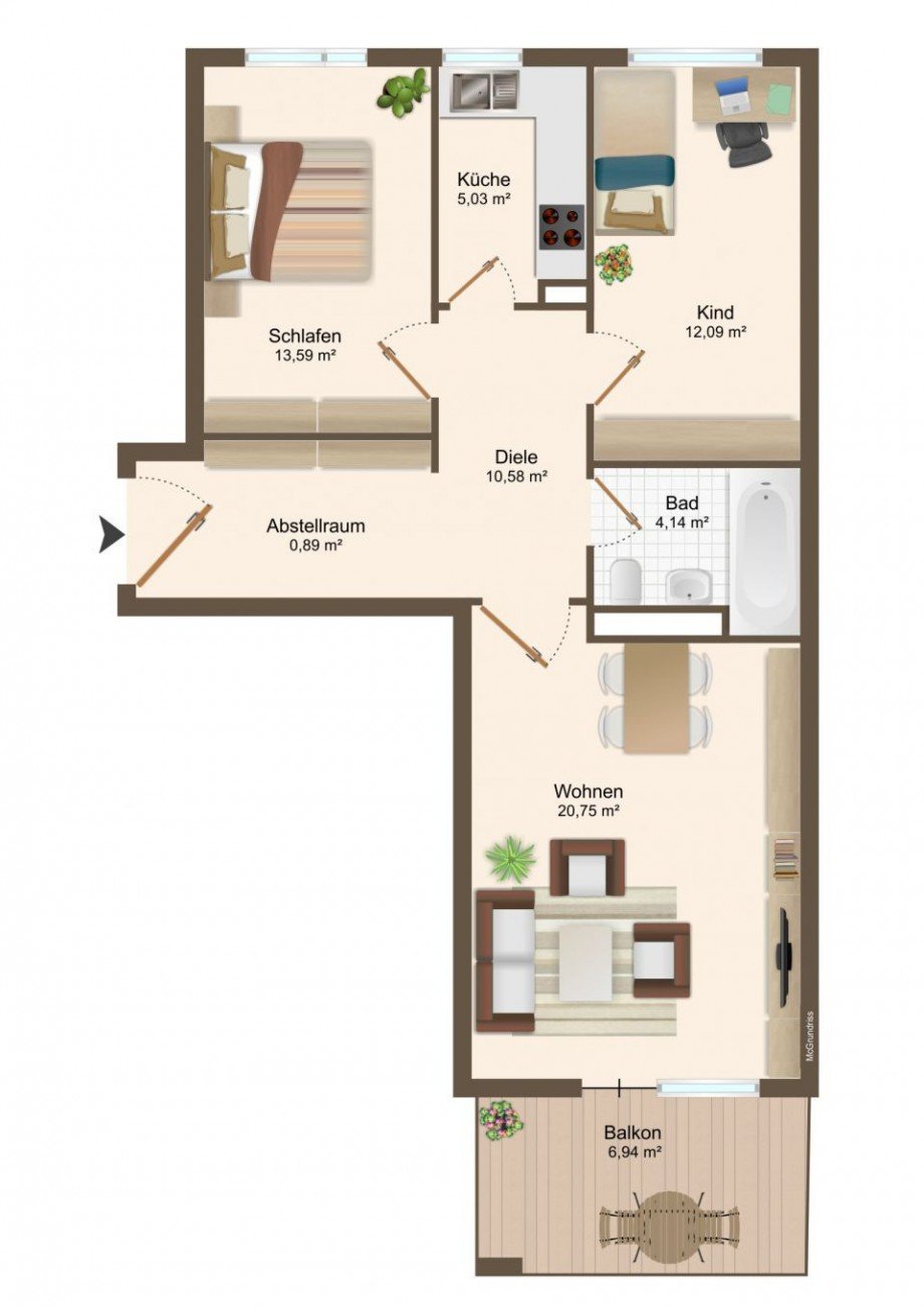 Grundriss Wohnung Aschheim