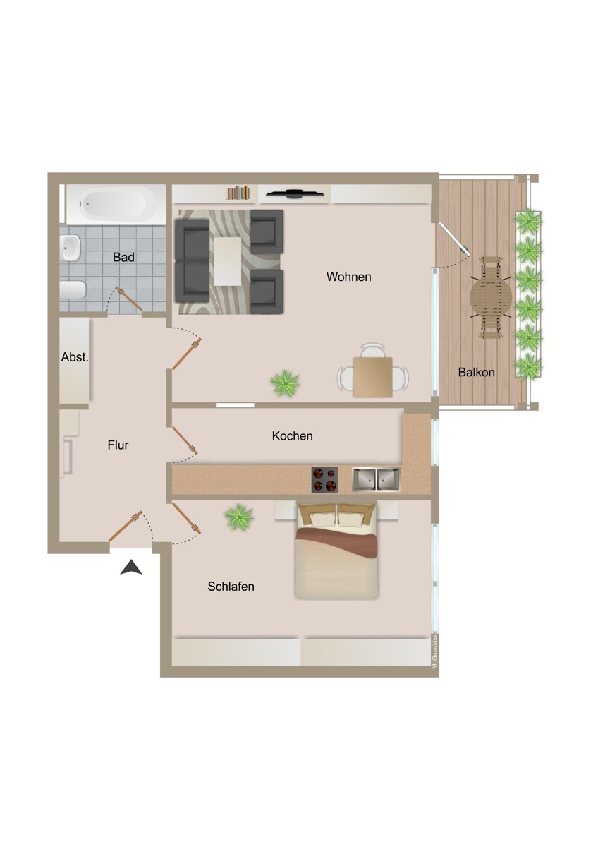 Grundriss Etagenwohnung M�nchen