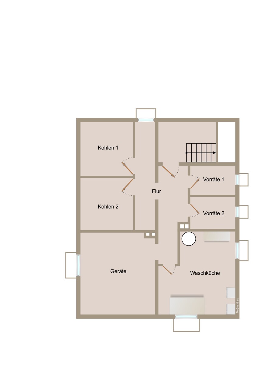 Grundriss Kellergeschoss Mehrfamilienhaus Planegg