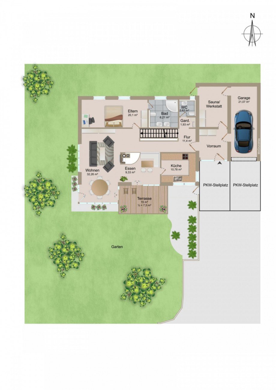 Grundriss Erdgeschoss Einfamilienhaus Olching