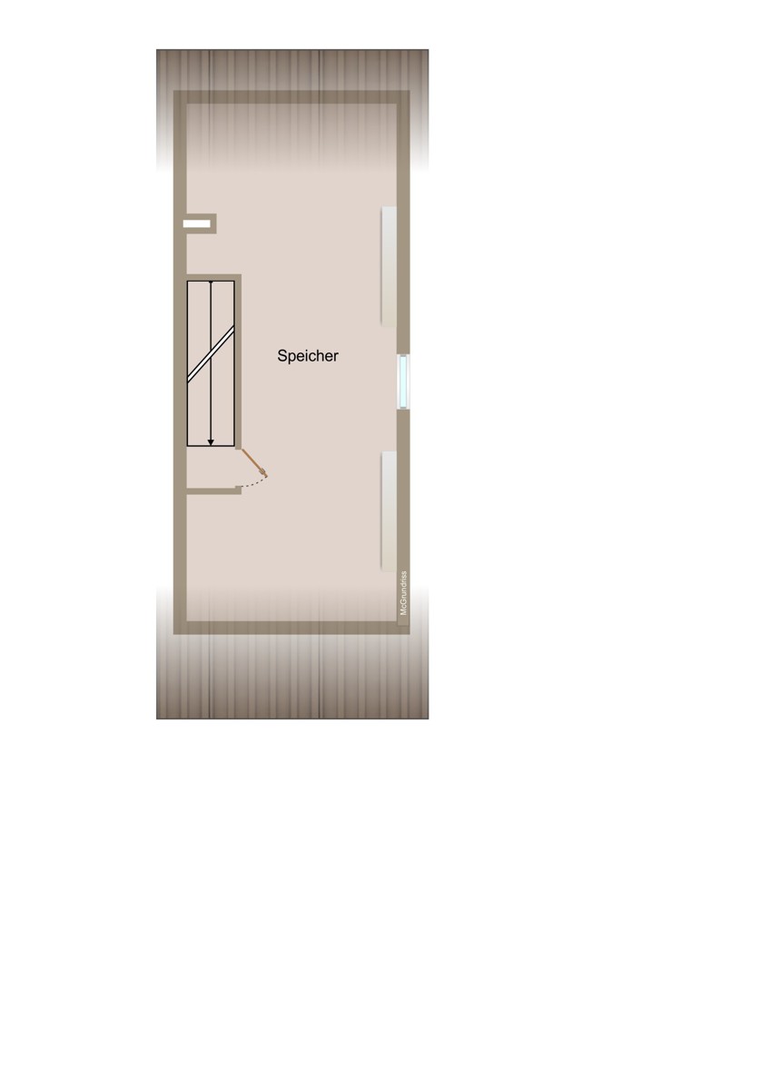 Grundriss Dachgeschoss Reiheneckhaus M�nchen / Kleinhadern