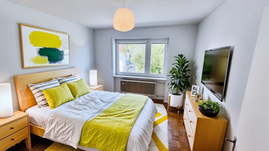 Schlafzimmer KI Bild Mehrfamilienhaus Planegg
