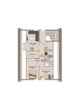 Grundriss DG Freistehendes Mehrfamilienhaus mit vier Wohneinheiten und baldiger U-Bahn-Anbindung in direkter N�he.