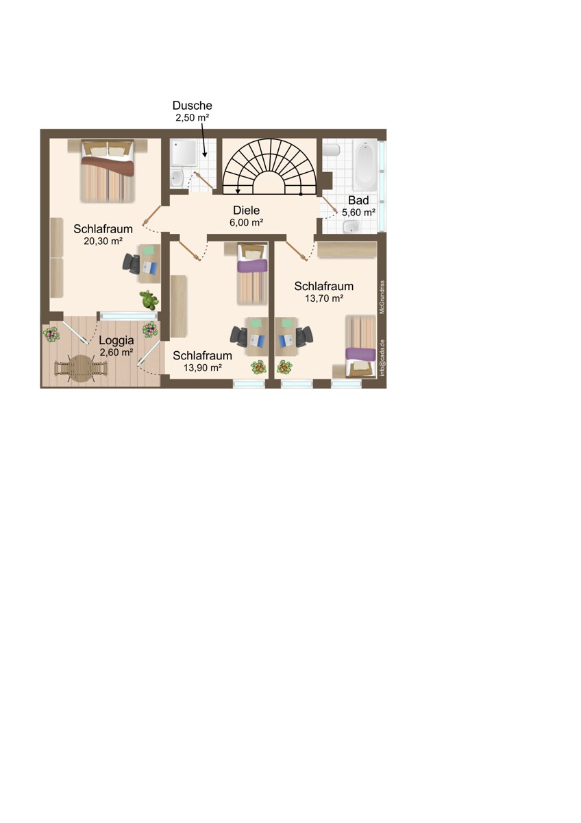 Obergeschoss Doppelhaush�lfte M�nchen / Obermenzing